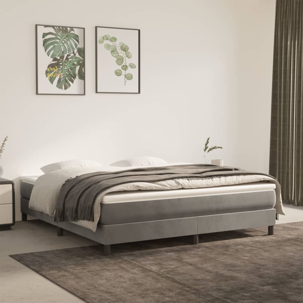 Matelas de lit à ressorts ensachés Gris clair 180x200x20 cm Matelas vidaXL