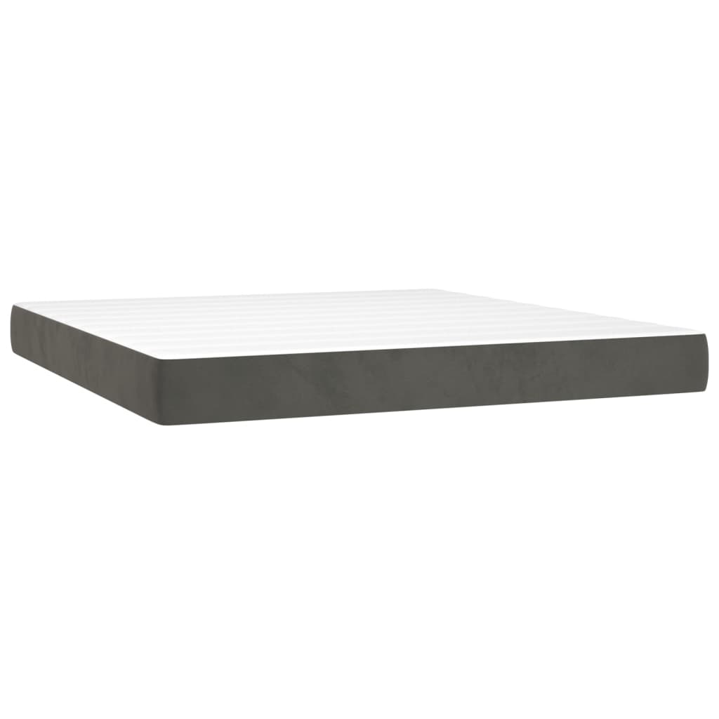 Matelas de lit à ressorts ensachés Gris foncé 180x200x20 cm Matelas vidaXL