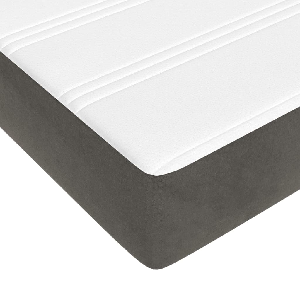 Matelas de lit à ressorts ensachés Gris foncé 180x200x20 cm Matelas vidaXL