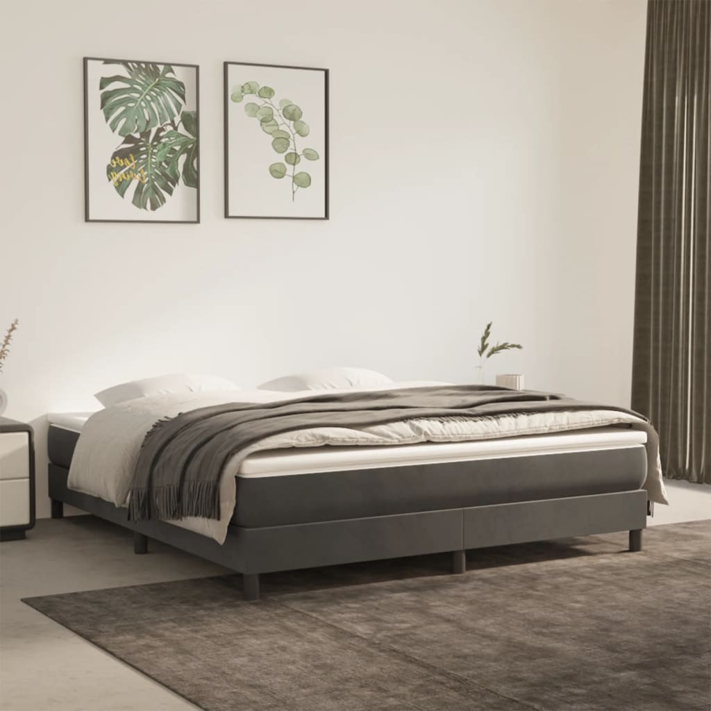 Matelas de lit à ressorts ensachés Gris foncé 180x200x20 cm Matelas vidaXL