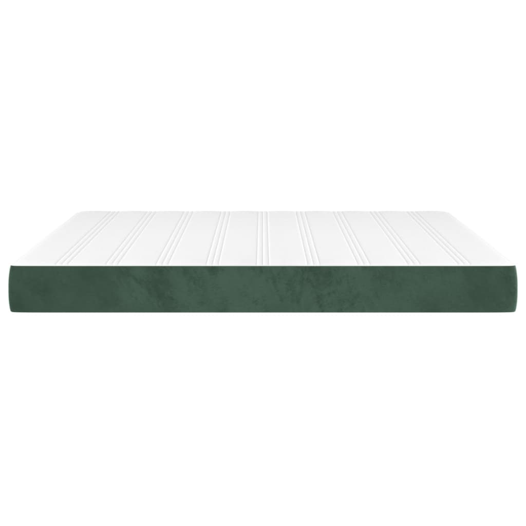 Matelas de lit à ressorts ensachés Vert foncé 180x200x20 cm Matelas vidaXL