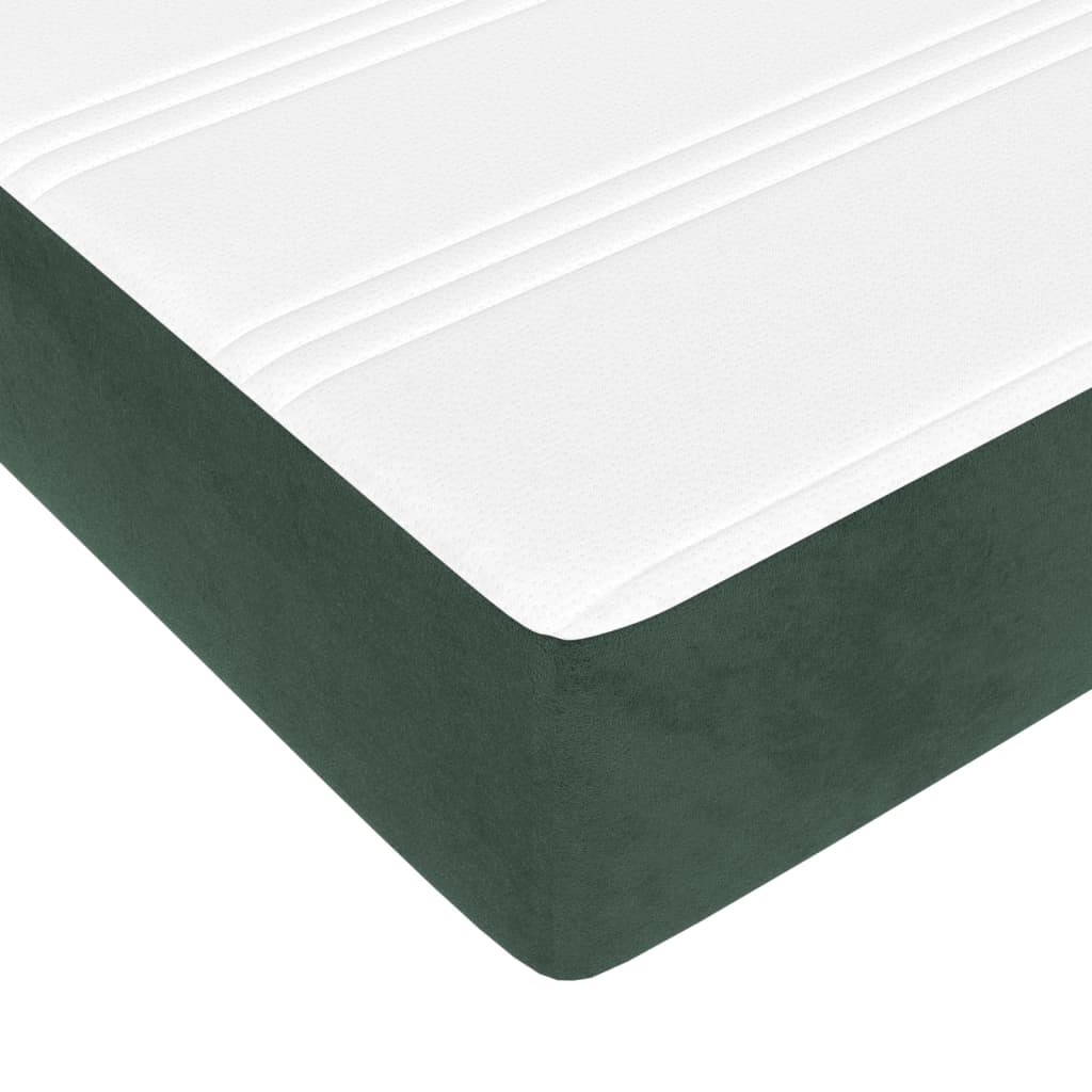 Matelas de lit à ressorts ensachés Vert foncé 180x200x20 cm Matelas vidaXL