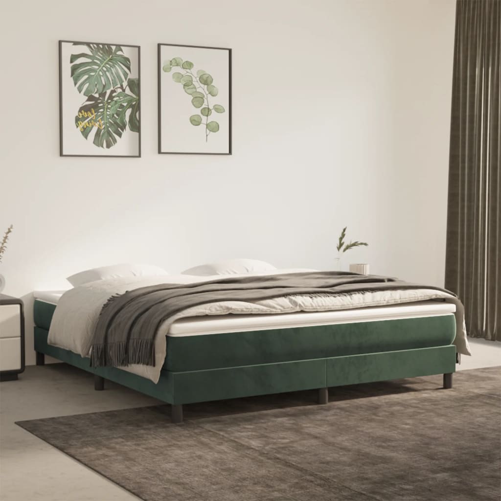 Matelas de lit à ressorts ensachés Vert foncé 180x200x20 cm Matelas vidaXL