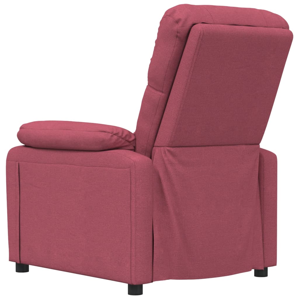 Fauteuil de massage Rouge bordeaux Tissu Fauteuils électriques vidaXL   