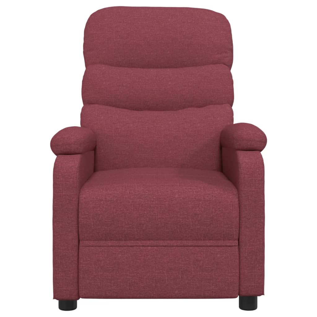 Fauteuil de massage Rouge bordeaux Tissu Fauteuils électriques vidaXL   