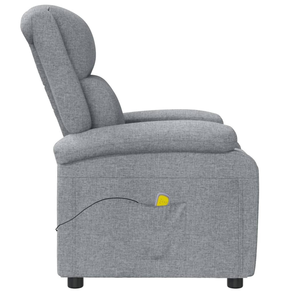 Fauteuil de massage Gris clair Tissu Fauteuils électriques vidaXL   