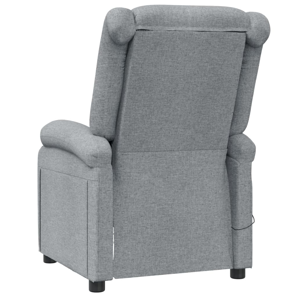 Fauteuil de massage Gris clair Tissu Fauteuils électriques vidaXL   