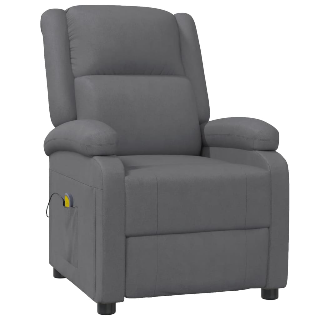 Fauteuil de massage Anthracite Similicuir Fauteuils électriques vidaXL