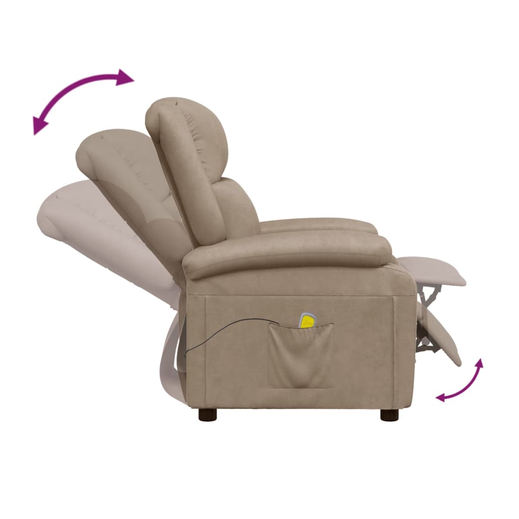 Fauteuil de massage Cappuccino Similicuir Fauteuils électriques vidaXL   