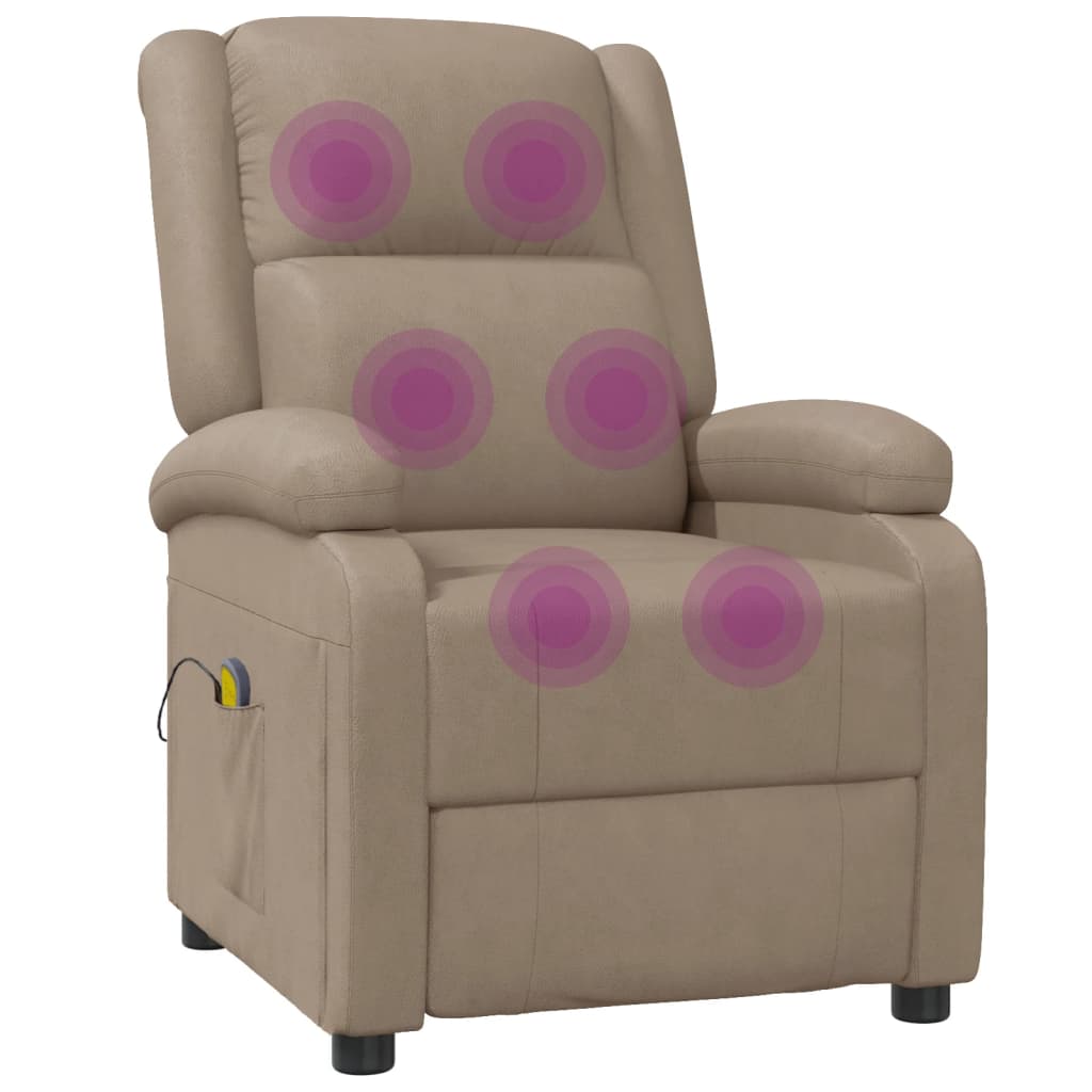 Fauteuil de massage Cappuccino Similicuir Fauteuils électriques vidaXL   