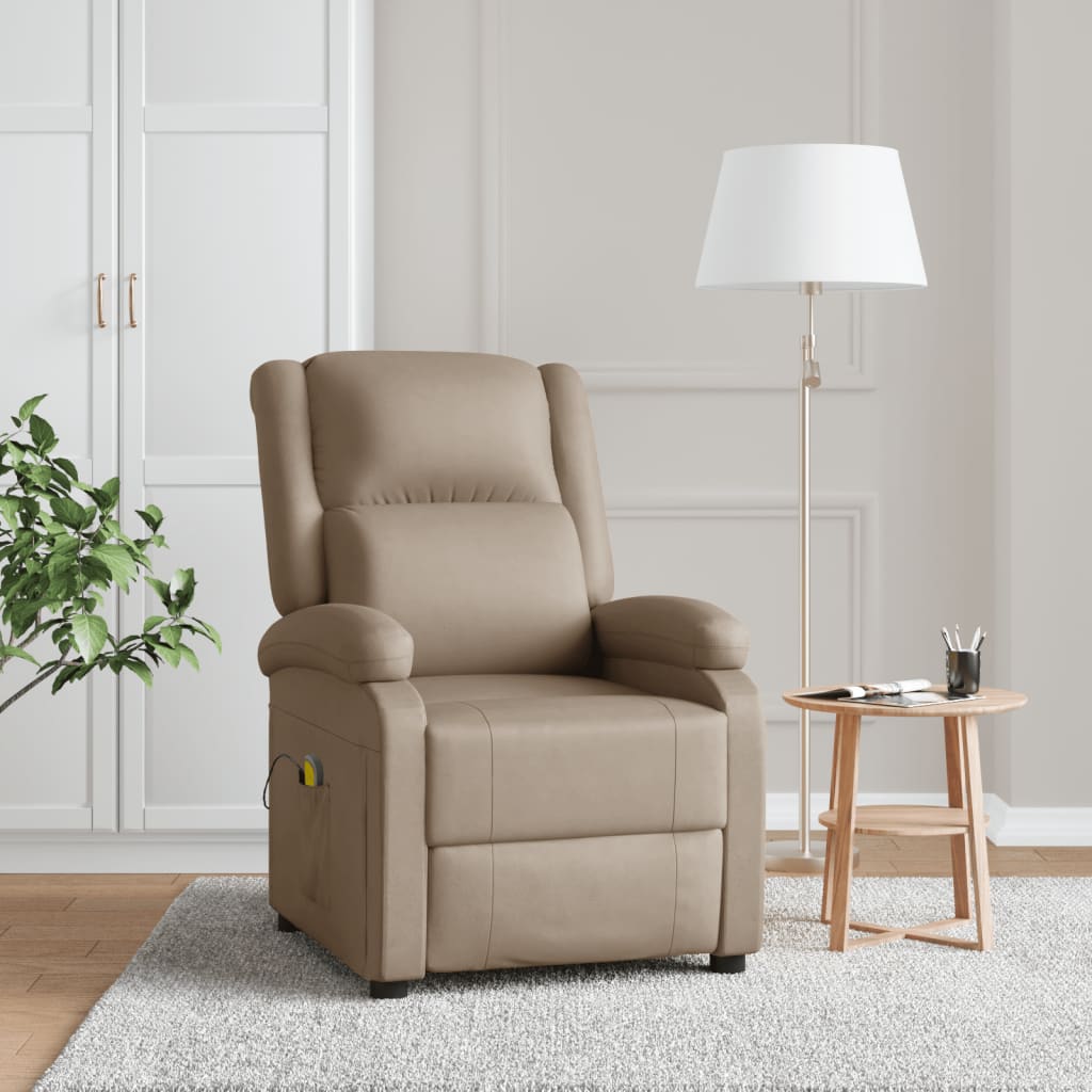 Fauteuil de massage Cappuccino Similicuir Fauteuils électriques vidaXL   