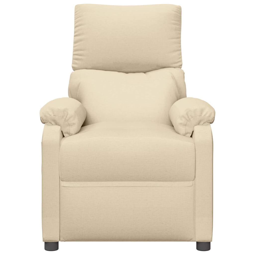 Fauteuil de massage Crème Tissu Fauteuils électriques vidaXL   