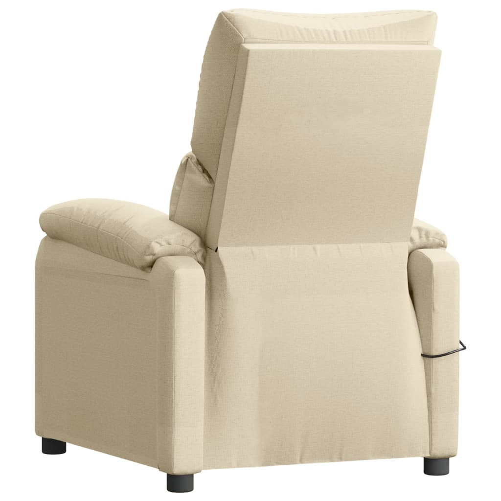 Fauteuil de massage Crème Tissu Fauteuils électriques vidaXL   