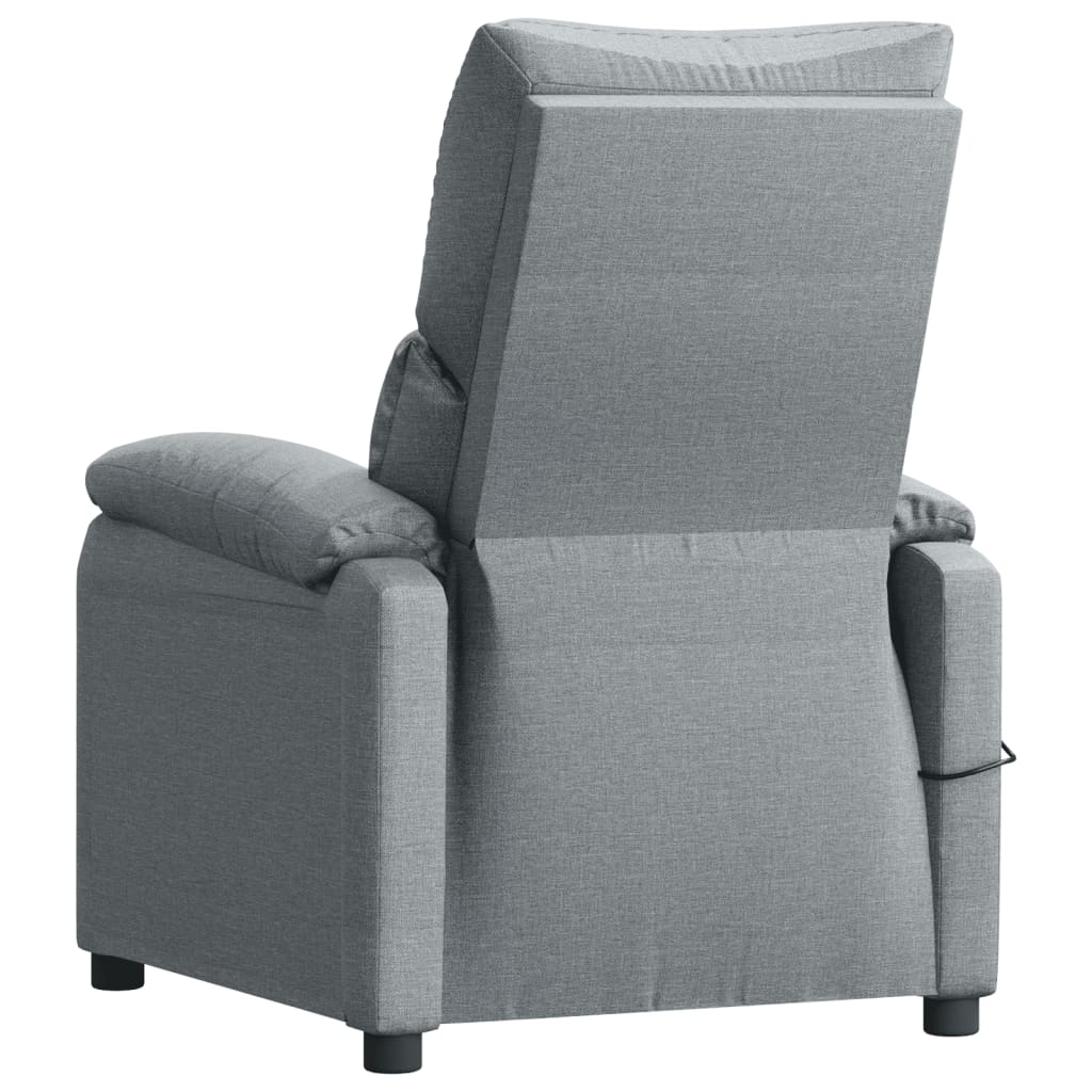 Fauteuil de massage Gris clair Tissu Fauteuils électriques vidaXL   