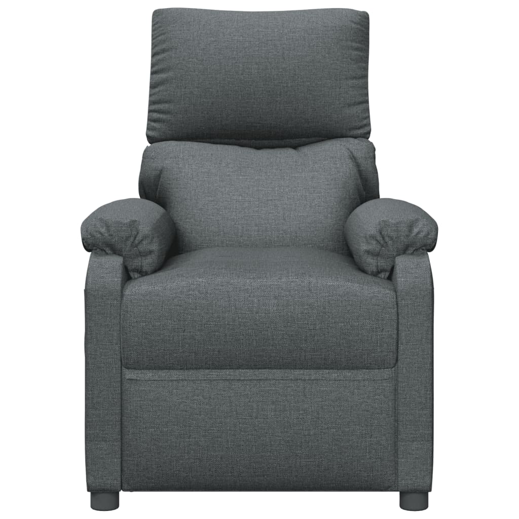 Fauteuil de massage Gris foncé Tissu Fauteuils électriques vidaXL   