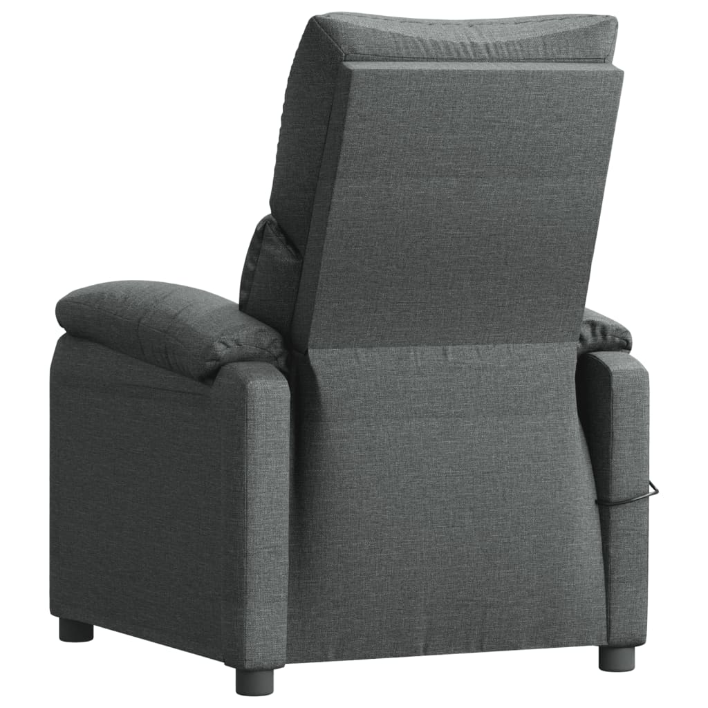 Fauteuil de massage Gris foncé Tissu Fauteuils électriques vidaXL   