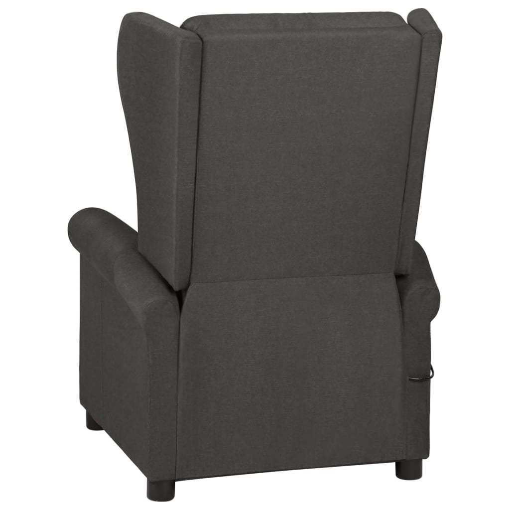 Fauteuil de massage Gris foncé Tissu Fauteuils électriques vidaXL   