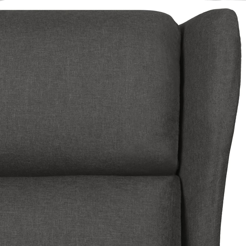 Fauteuil de massage Gris foncé Tissu Fauteuils électriques vidaXL   