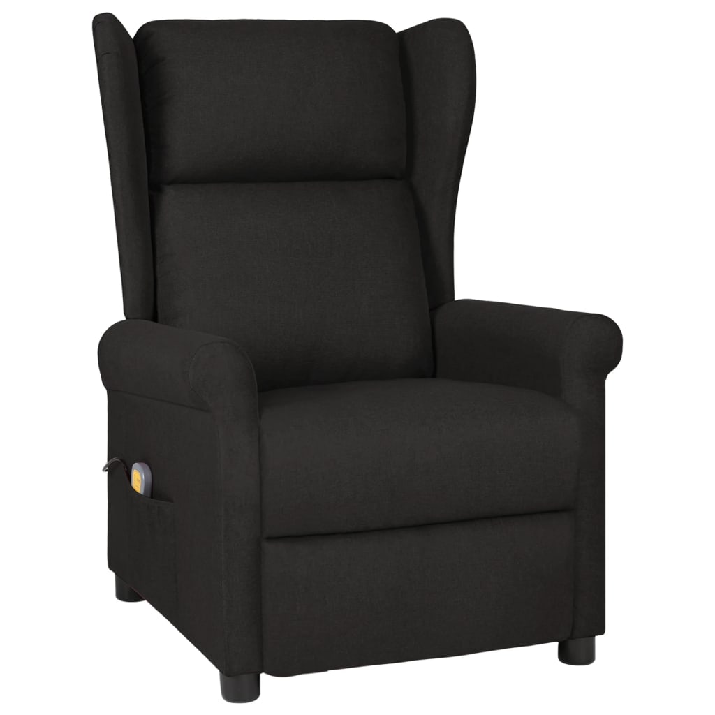 Fauteuil de massage Noir Tissu Fauteuils électriques vidaXL   