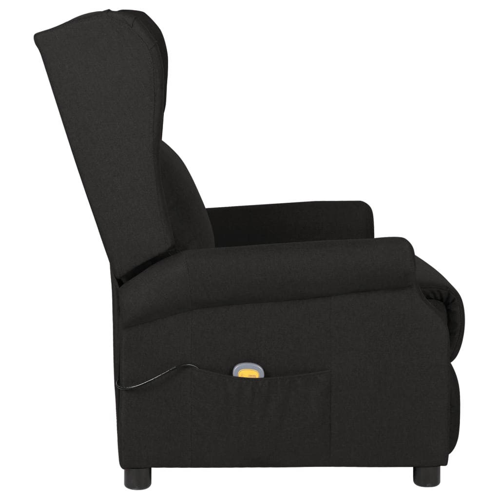 Fauteuil de massage Noir Tissu Fauteuils électriques vidaXL   