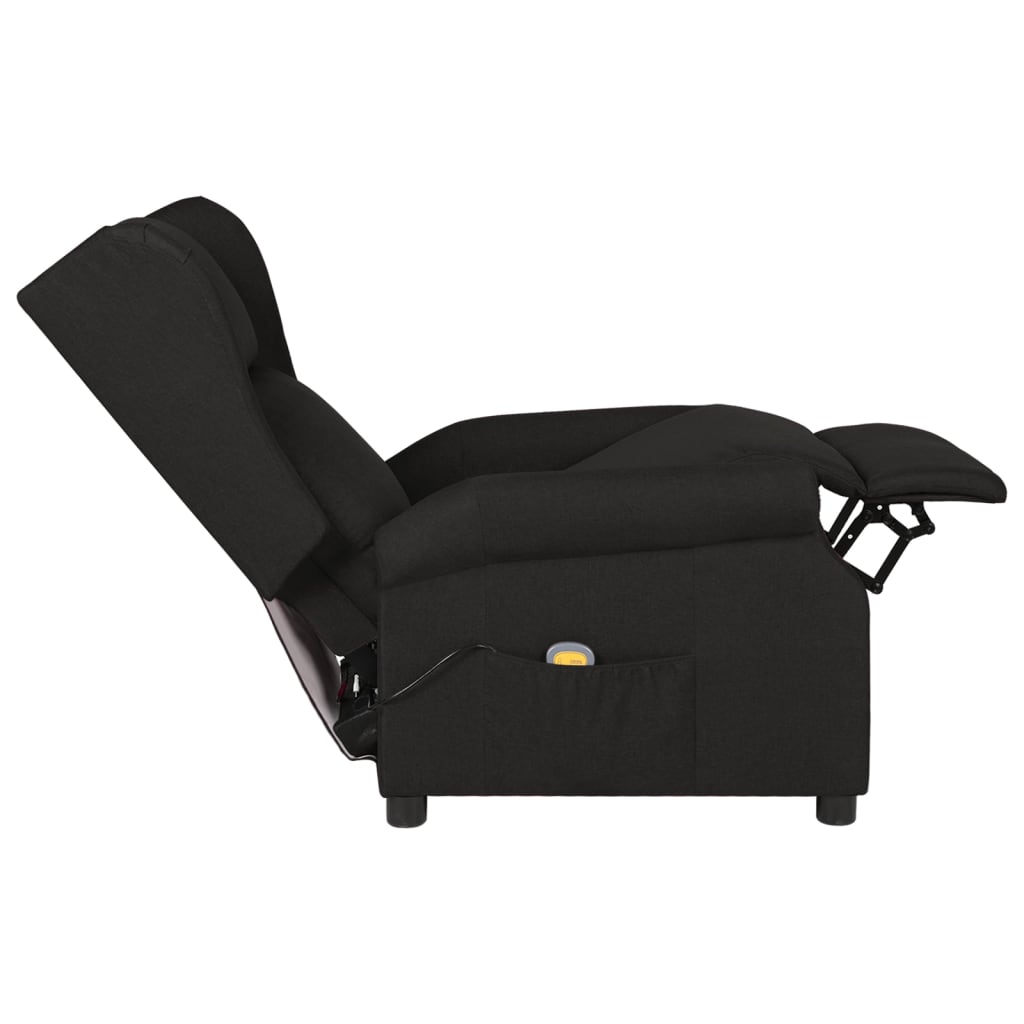 Fauteuil de massage Noir Tissu Fauteuils électriques vidaXL   