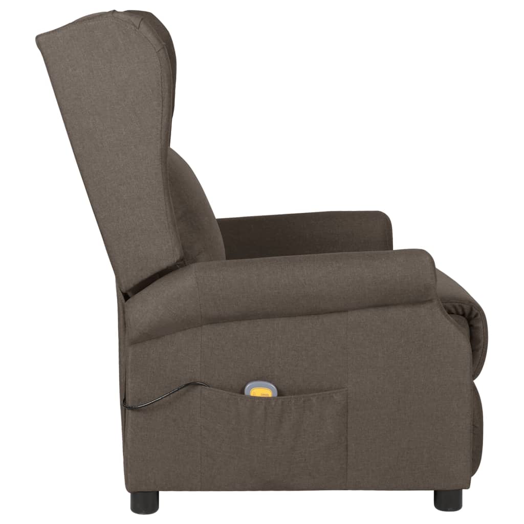 Fauteuil de massage Marron Tissu Fauteuils électriques vidaXL   