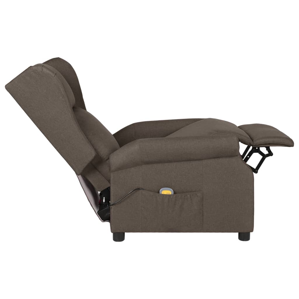 Fauteuil de massage Marron Tissu Fauteuils électriques vidaXL   