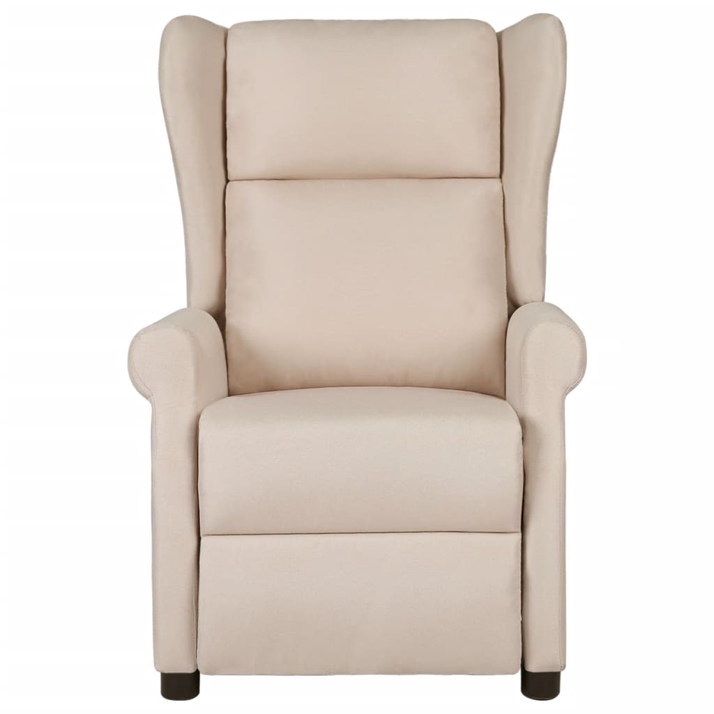 Fauteuil de massage Crème Tissu Fauteuils électriques vidaXL   