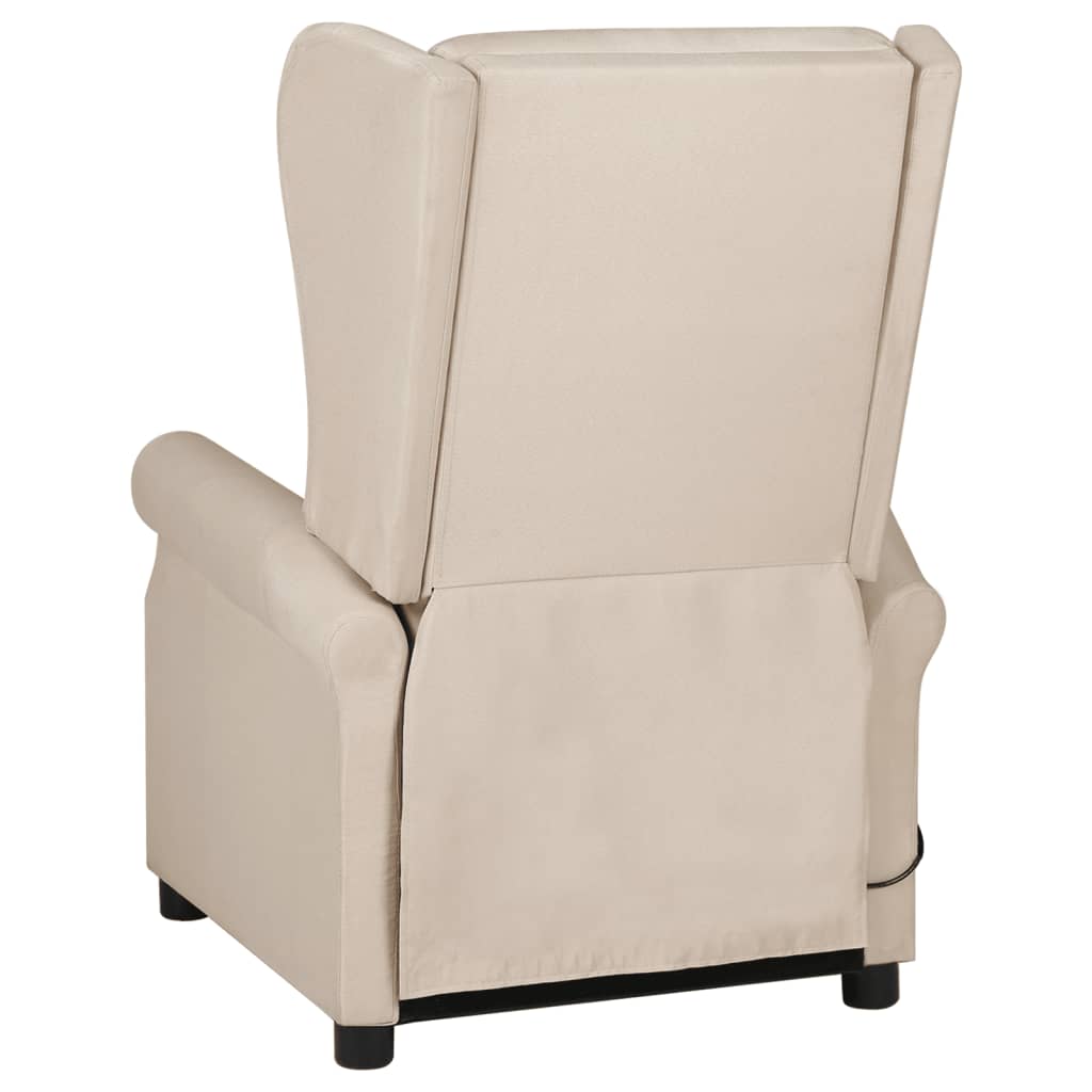 Fauteuil de massage Crème Tissu Fauteuils électriques vidaXL   