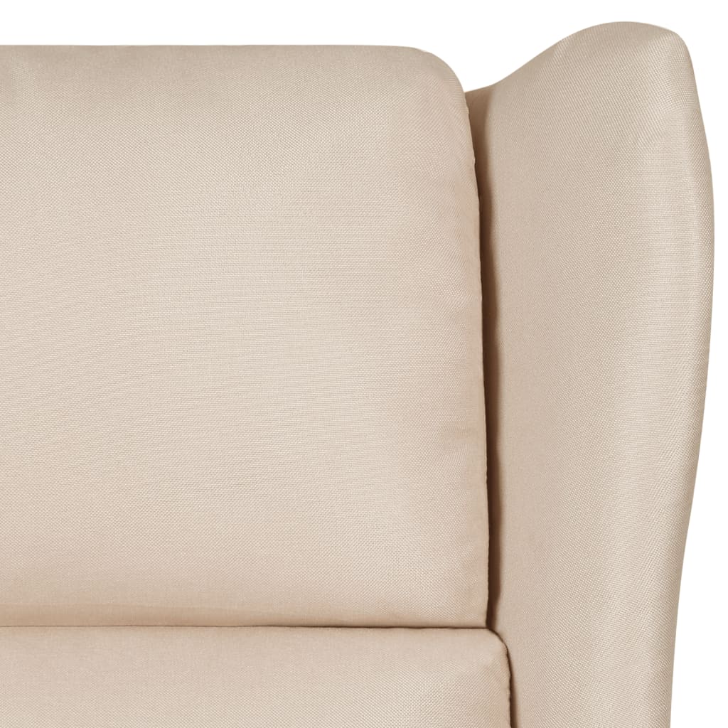 Fauteuil de massage Crème Tissu Fauteuils électriques vidaXL   