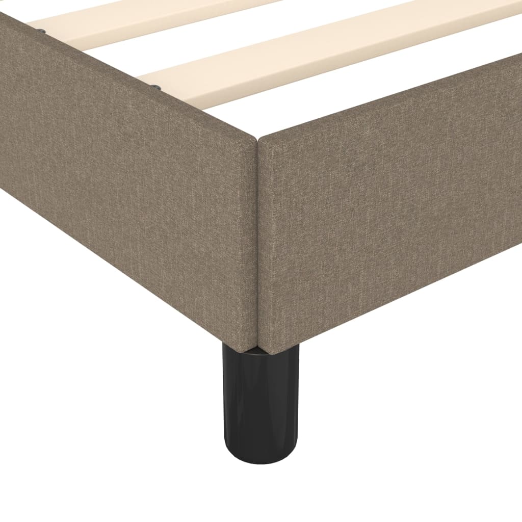 Cadre de lit Taupe 90x190 cm Tissu Lits & cadres de lit vidaXL   