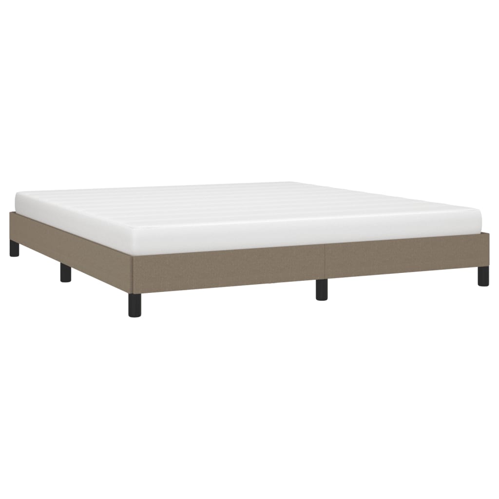 Cadre de lit Taupe 180x200 cm Tissu Lits & cadres de lit vidaXL   