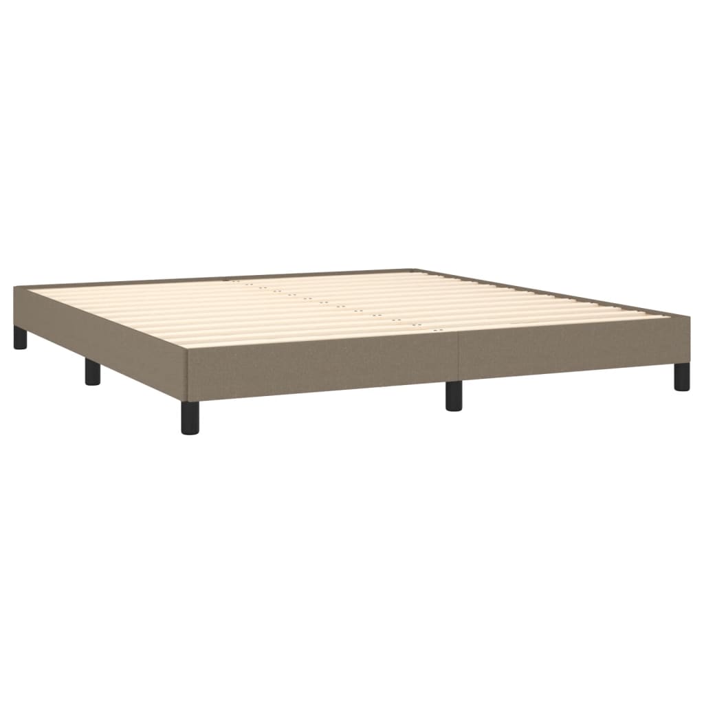 Cadre de lit Taupe 180x200 cm Tissu Lits & cadres de lit vidaXL   