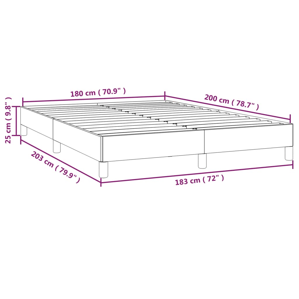 Cadre de lit Taupe 180x200 cm Tissu Lits & cadres de lit vidaXL   