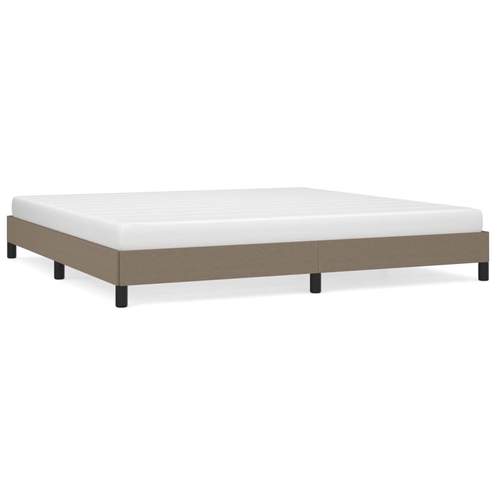 Cadre de lit Taupe 200x200 cm Tissu Lits & cadres de lit vidaXL   