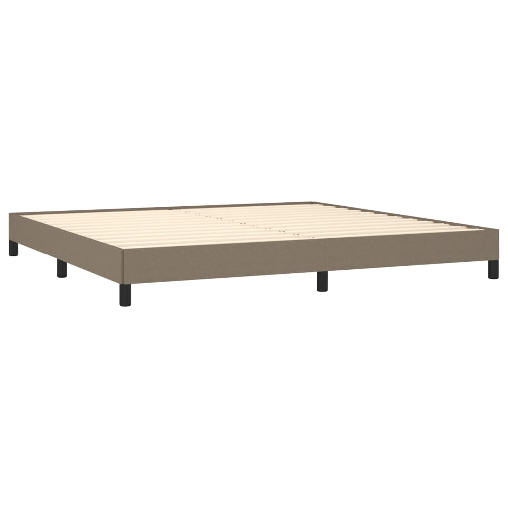 Cadre de lit Taupe 200x200 cm Tissu Lits & cadres de lit vidaXL   