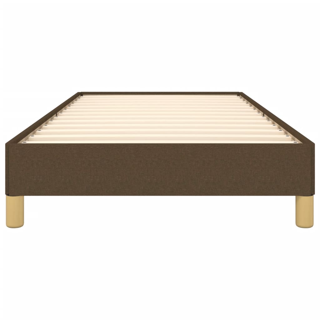 Cadre de lit Marron foncé 90x190 cm Tissu Lits & cadres de lit vidaXL   