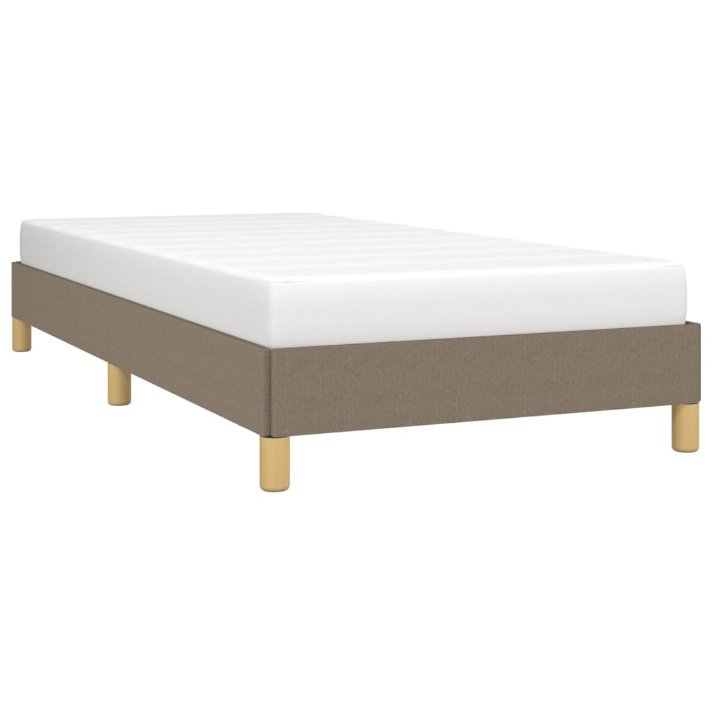 Cadre de lit Taupe 90x190 cm Tissu Lits & cadres de lit vidaXL   