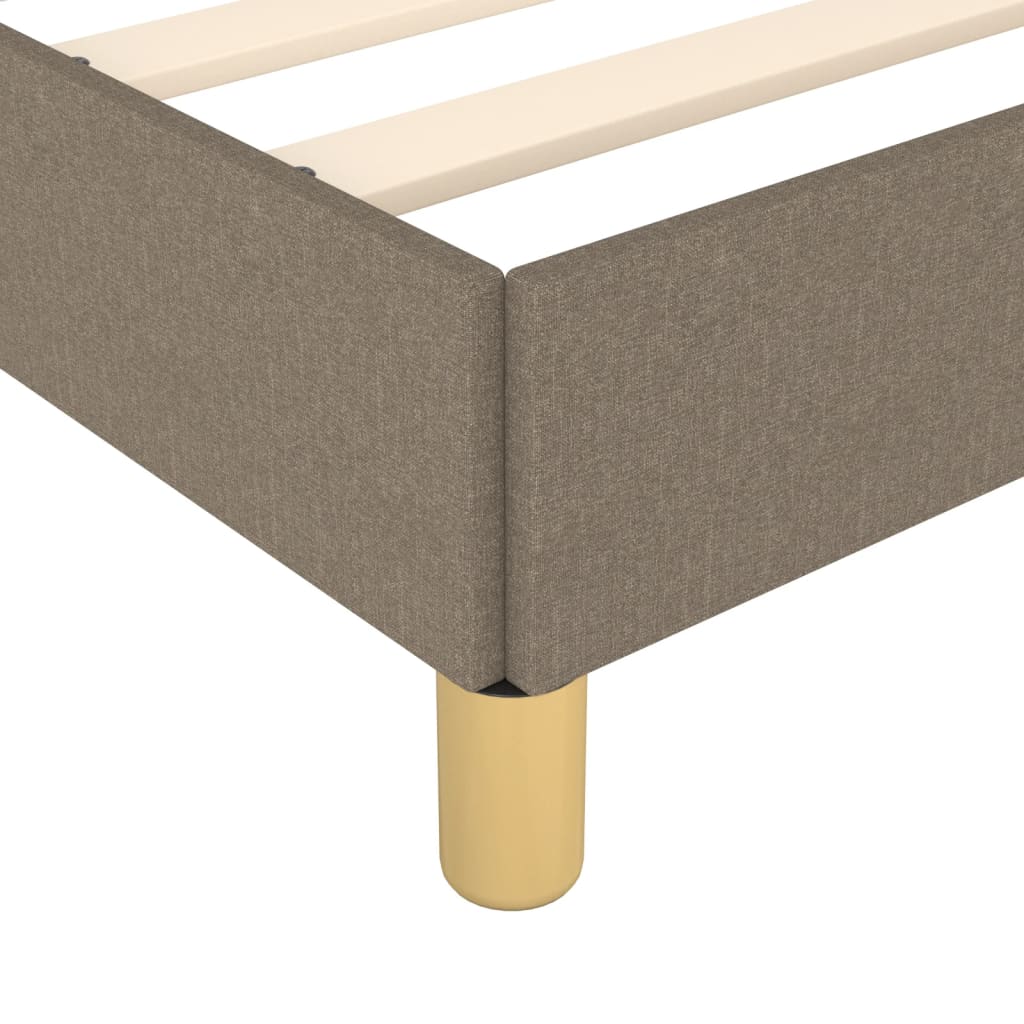 Cadre de lit Taupe 90x190 cm Tissu Lits & cadres de lit vidaXL   