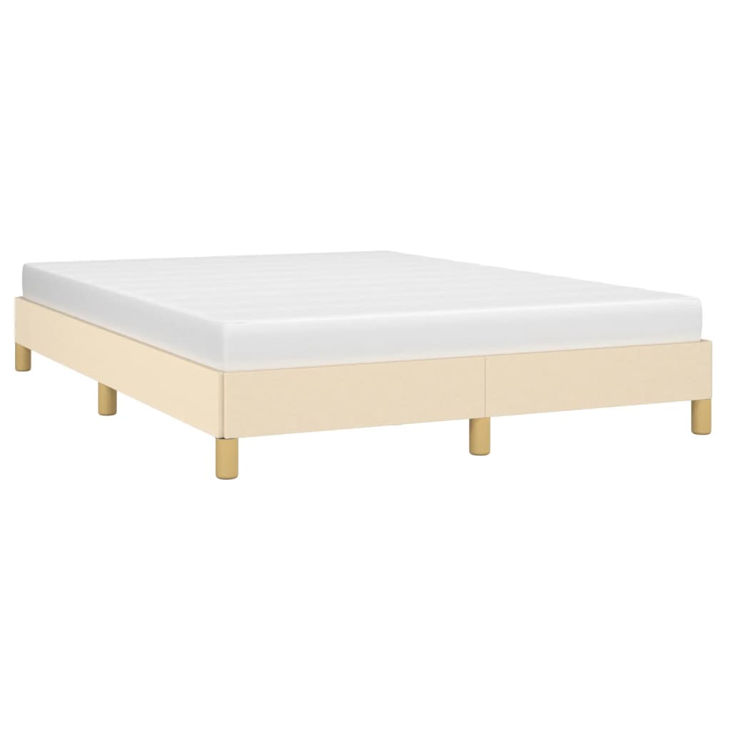 Cadre de lit sans matelas crème 160x200 cm tissu Lits & cadres de lit vidaXL   