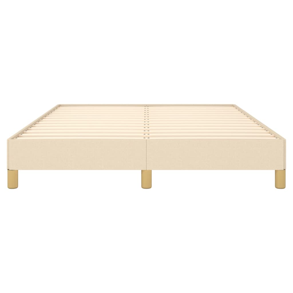 Cadre de lit sans matelas crème 160x200 cm tissu Lits & cadres de lit vidaXL   