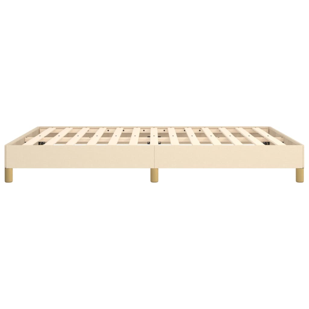 Cadre de lit sans matelas crème 160x200 cm tissu Lits & cadres de lit vidaXL   