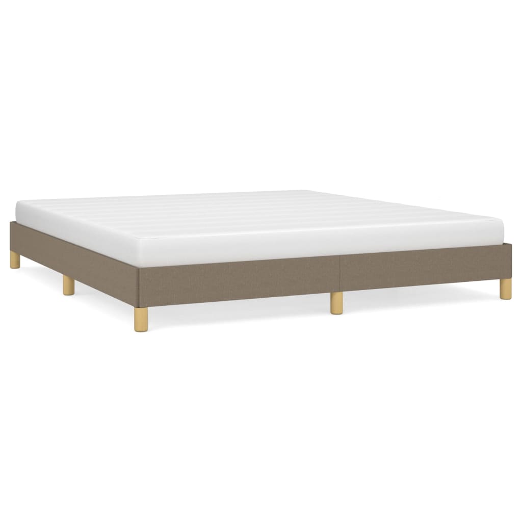 Cadre de lit sans matelas taupe 180x200 cm tissu Lits & cadres de lit vidaXL   