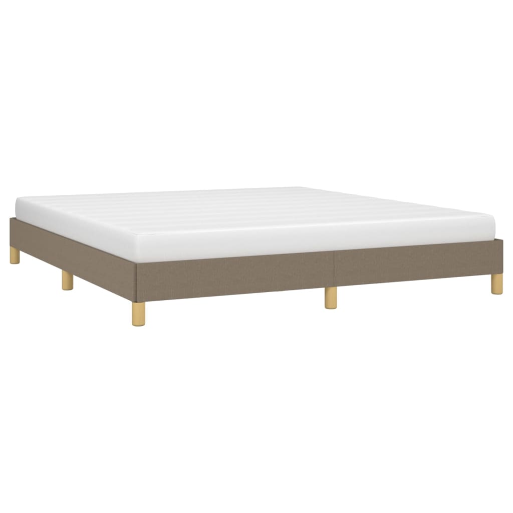 Cadre de lit sans matelas taupe 180x200 cm tissu Lits & cadres de lit vidaXL   