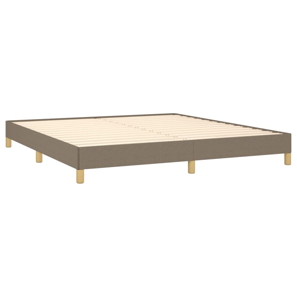 Cadre de lit sans matelas taupe 180x200 cm tissu Lits & cadres de lit vidaXL   