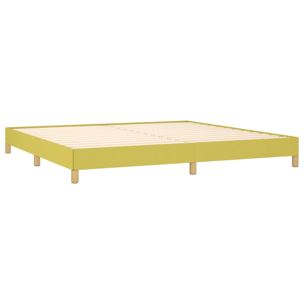 Cadre de lit Vert 200x200 cm Tissu Lits & cadres de lit vidaXL   