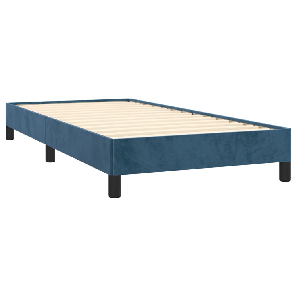 Cadre de lit Bleu foncé 90x190 cm Velours Lits & cadres de lit vidaXL   