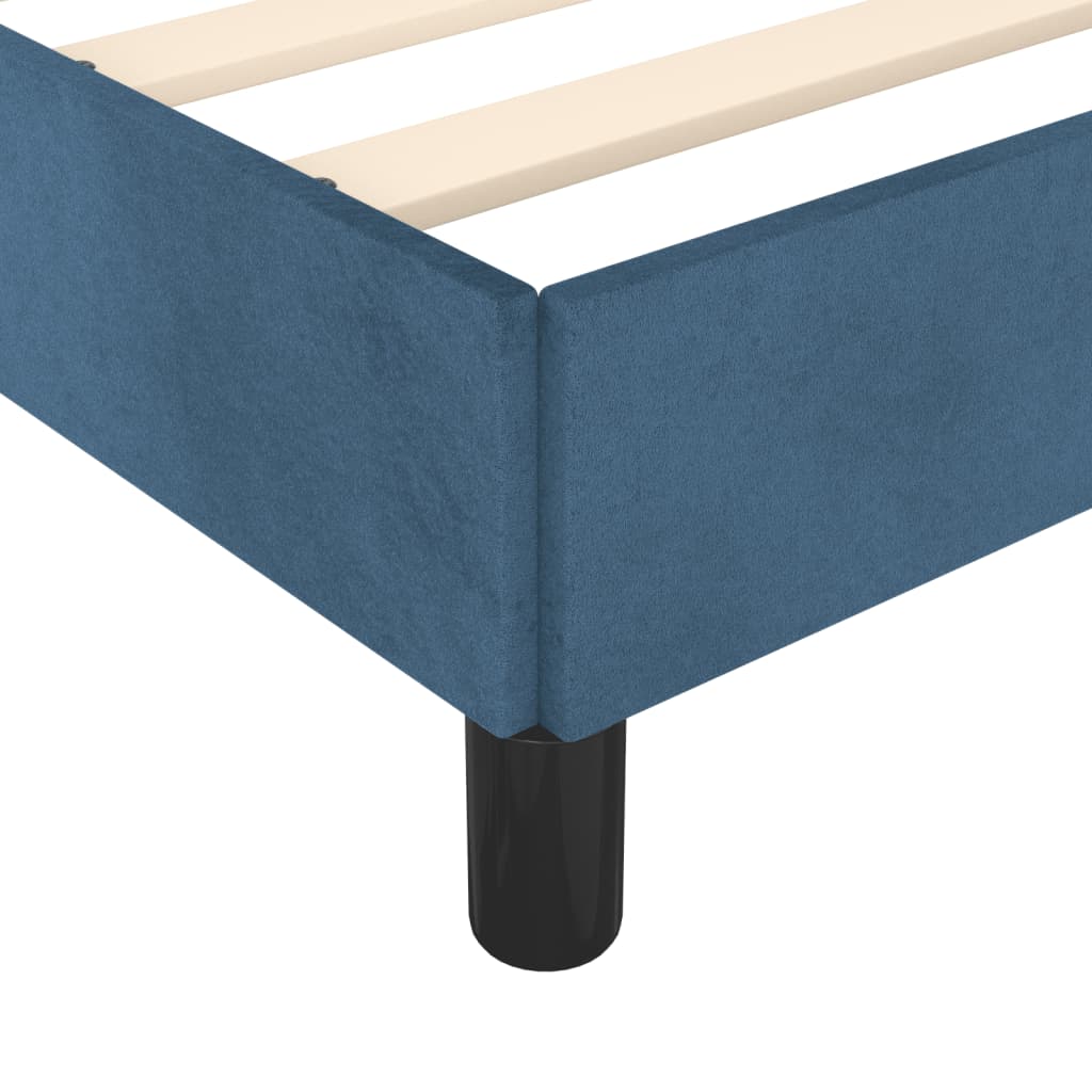 Cadre de lit Bleu foncé 90x190 cm Velours Lits & cadres de lit vidaXL   