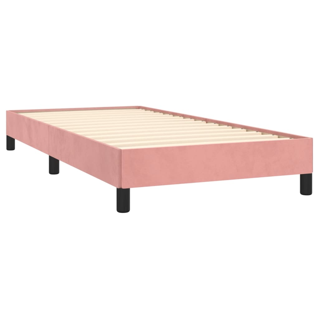 Cadre de lit Rose 90x200 cm Velours Lits & cadres de lit vidaXL   