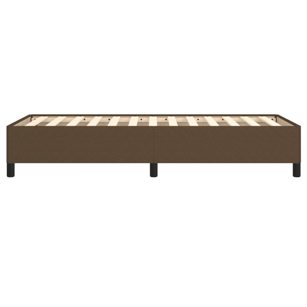 Cadre de lit Marron foncé 90x190 cm Tissu Lits & cadres de lit vidaXL   